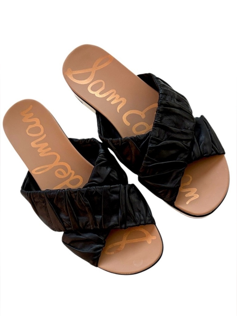 EUC Sam Edelman Leather Aida Sandals Black Size 10